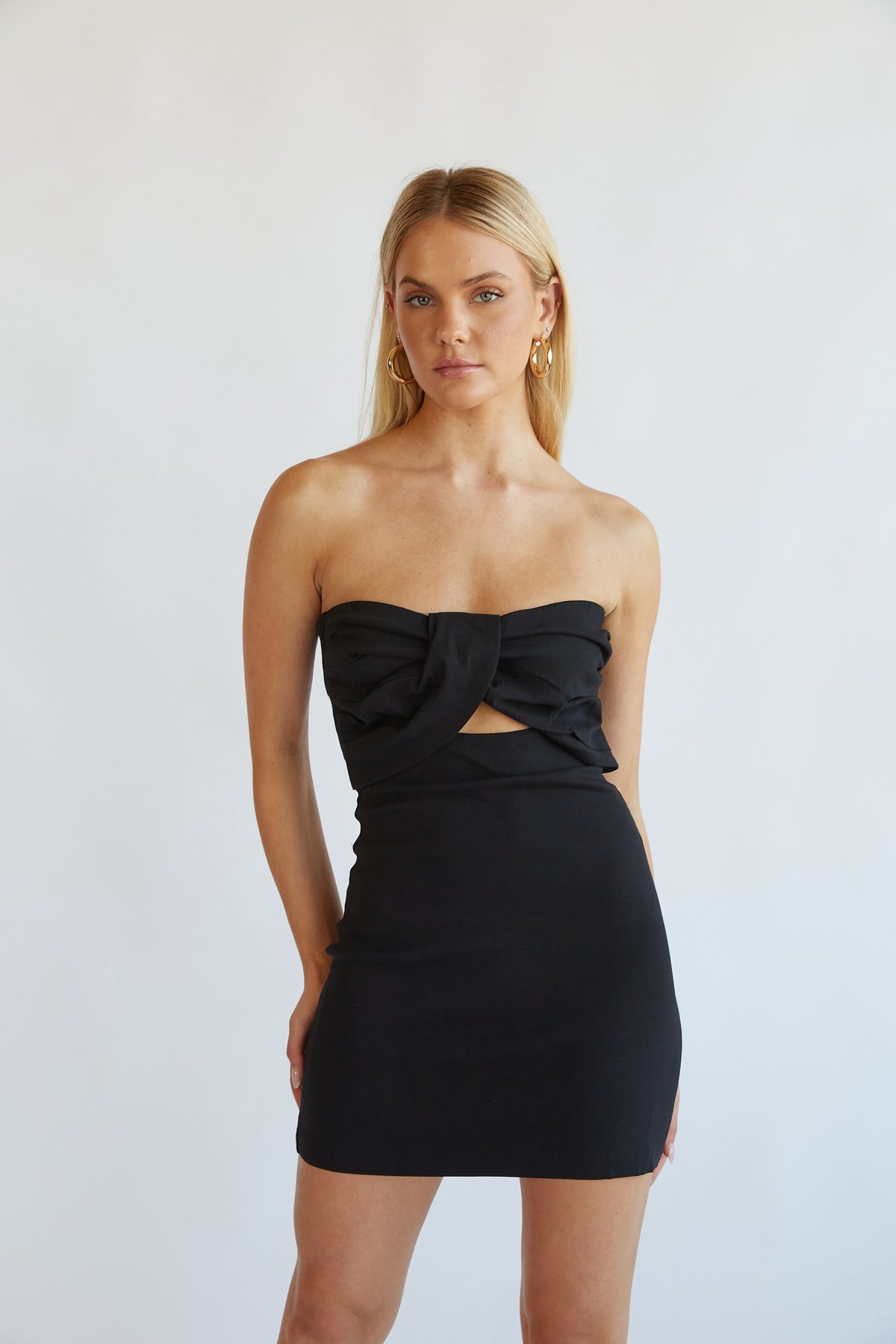 Rose Hidden-Zip Bodycon Mini