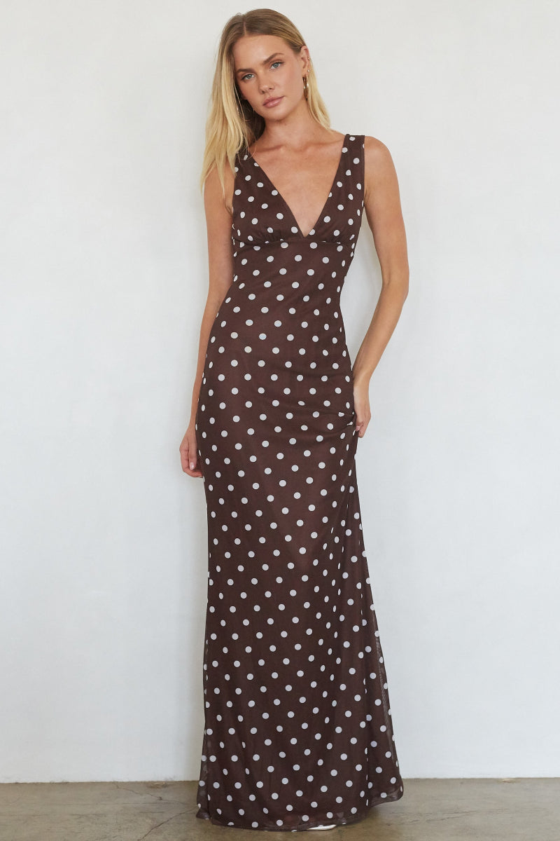 Front-Back Deep-V Mesh Maxi