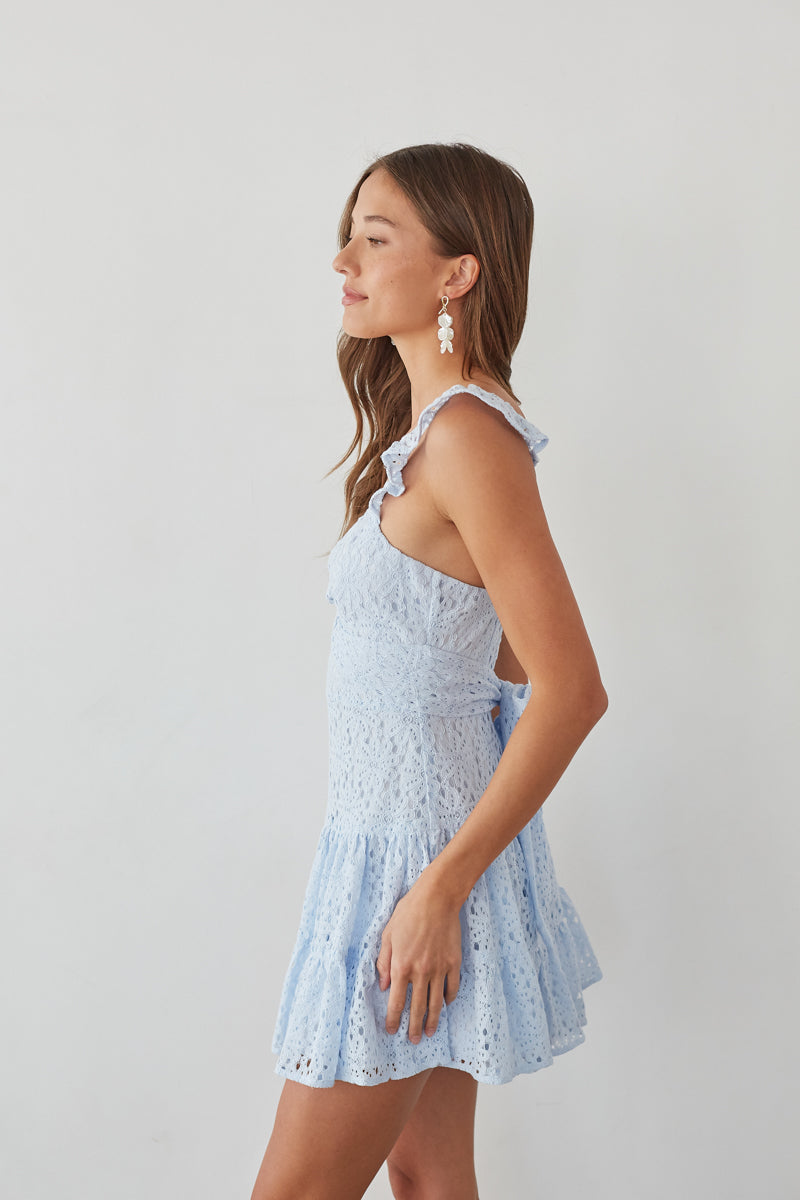 Lace Keyhole Tiered Mini