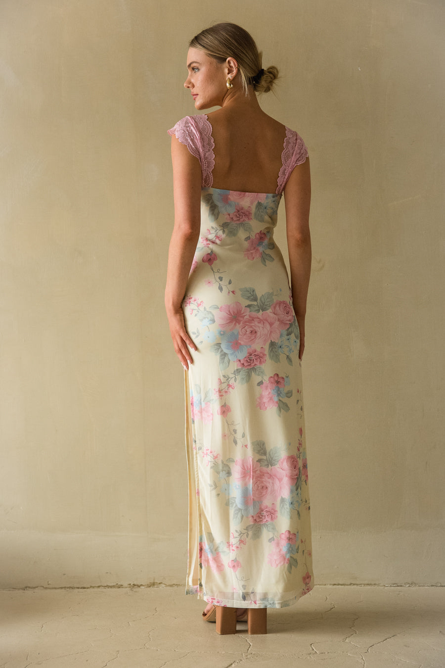Fully-Lined Lace-Bust Maxi