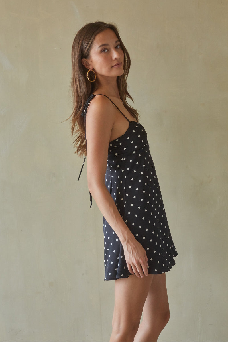 Knot-Front Polka Dot Mini‌