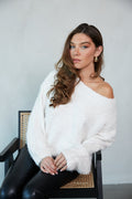 Plush Off-Shoulder Knit