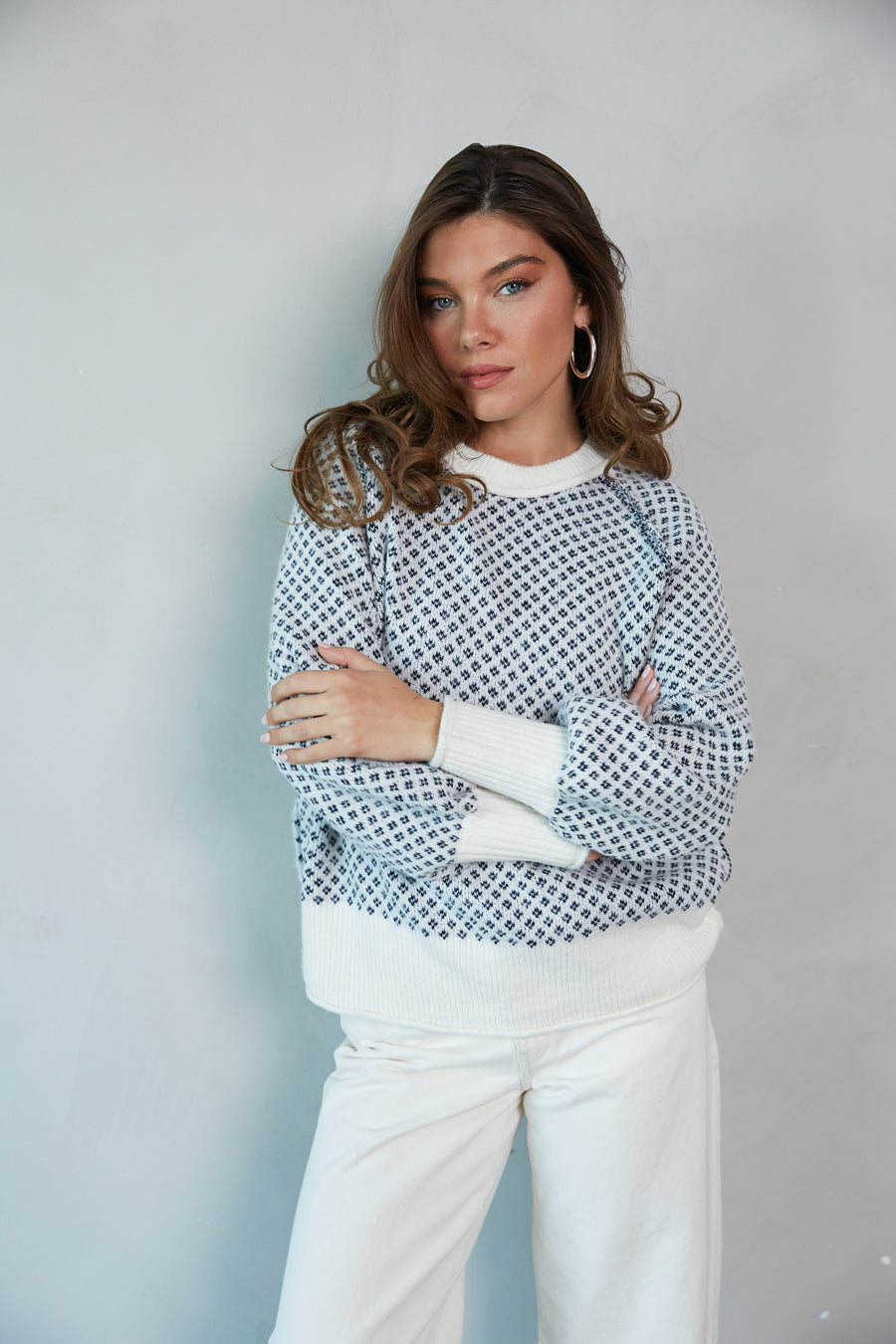 Cloud-Knit Off-Shoulder Sweater