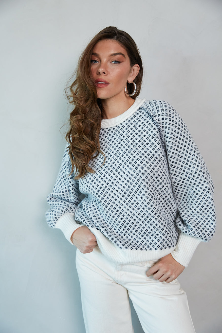 Cloud-Knit Off-Shoulder Sweater