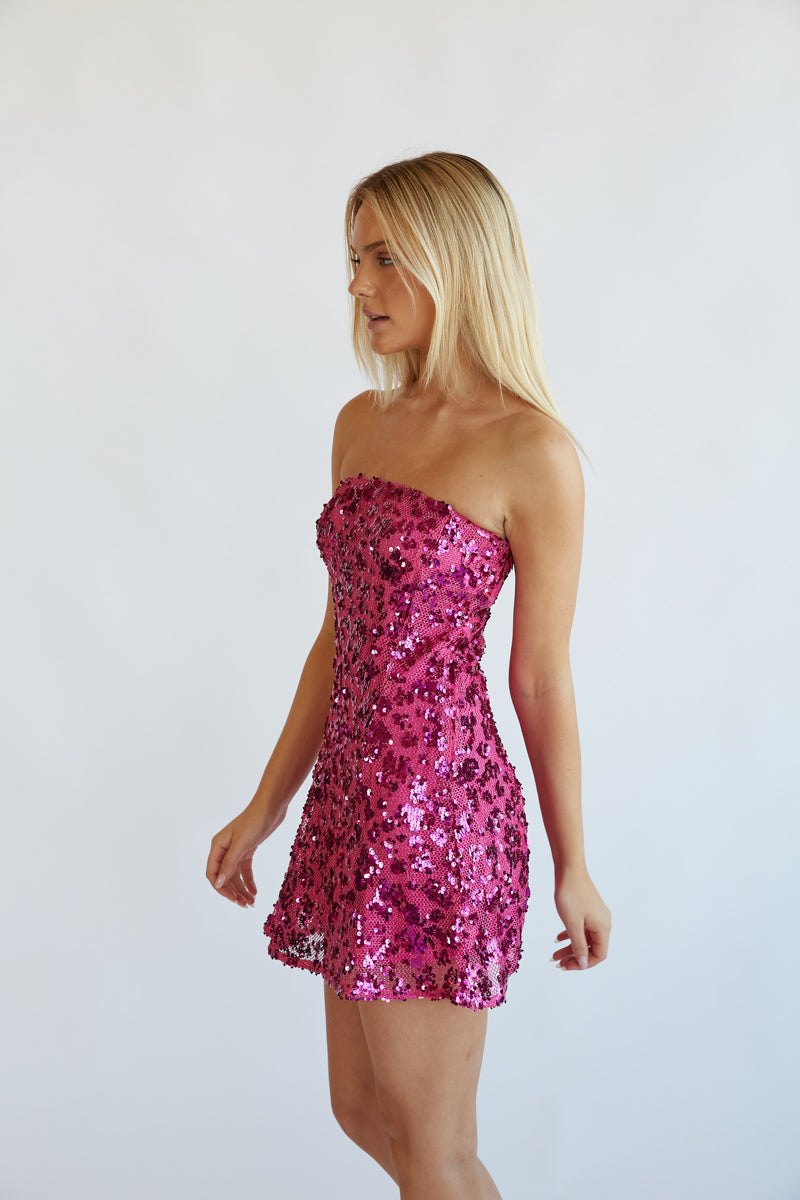 Starlit Skater Strapless Mini