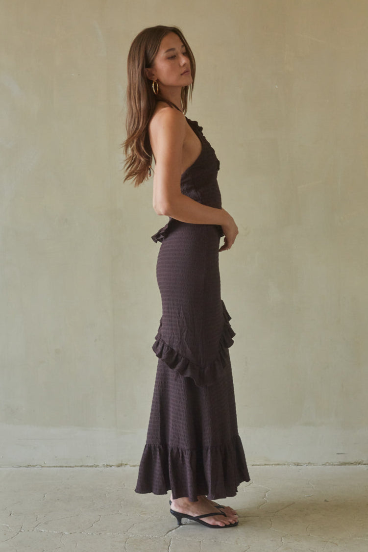 Beaded Strings Bow-Back Maxi