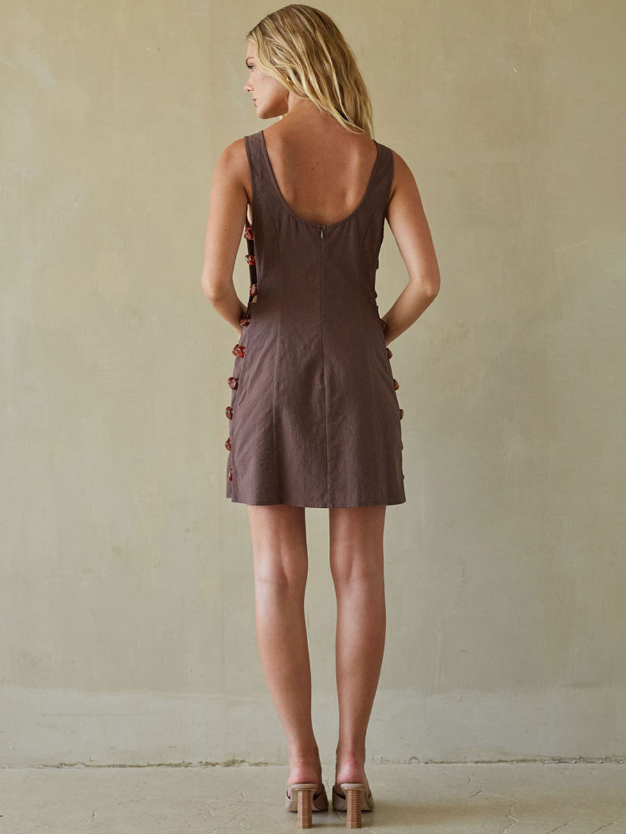 Side-Beaded Cotton Scooped Mini