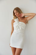 One-Shoulder Twist Fitted Mini